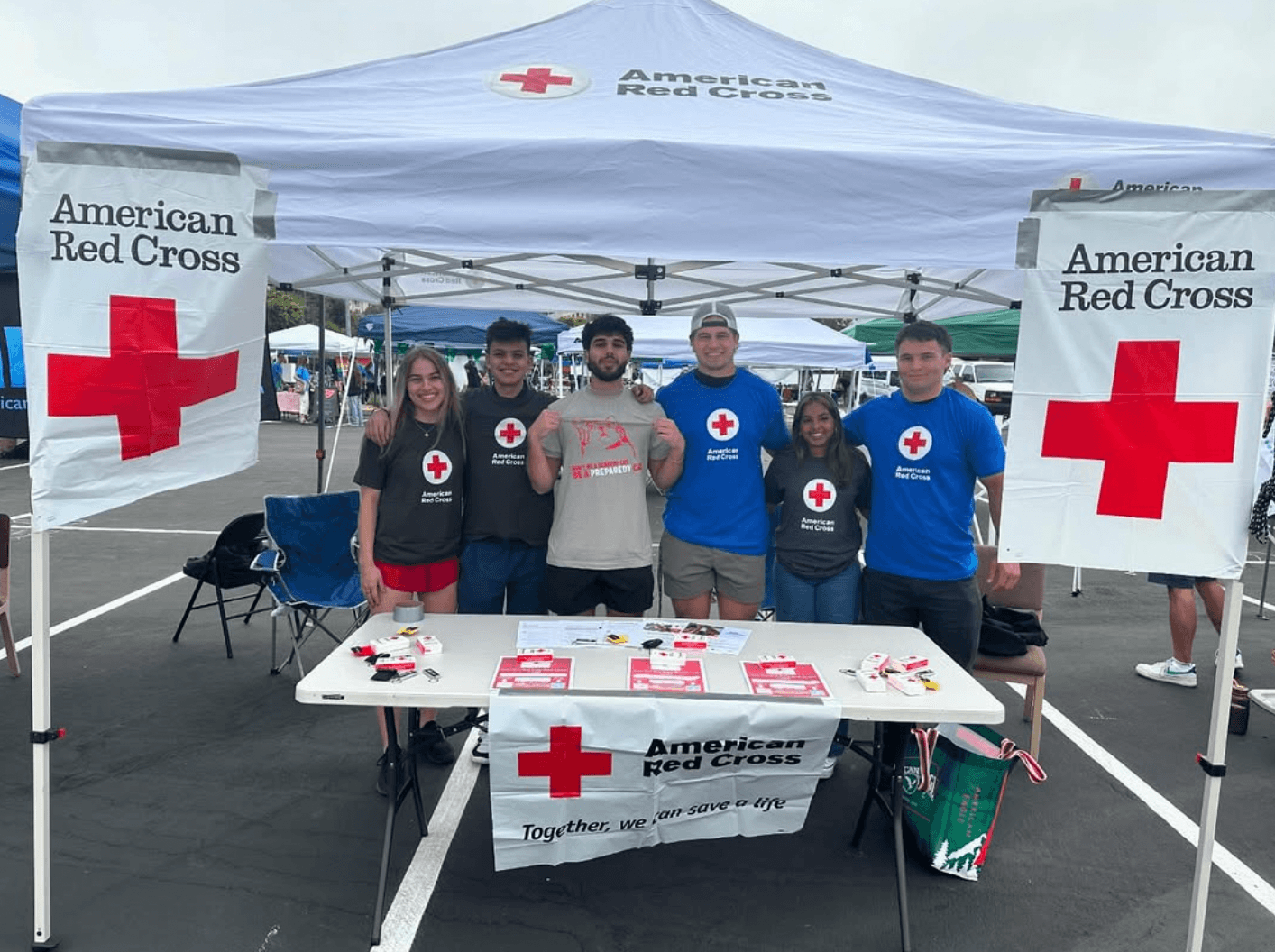 Cal Poly Red Cross Club tabling at an event